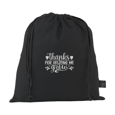 Logo trade business gifts image of: Gift Pouch GRS Recycled Cotton (150 g/m²) M