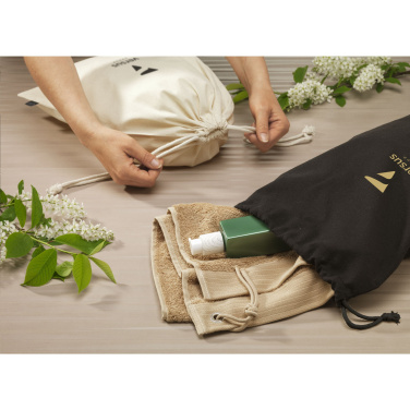 Logotrade promotional gift picture of: Gift Pouch GRS Recycled Cotton (150 g/m²) L