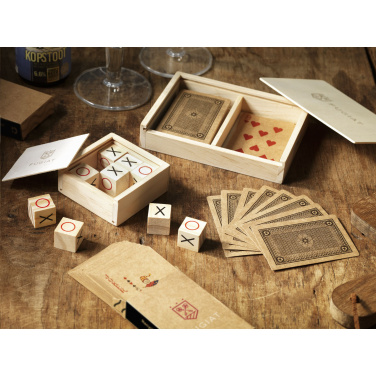 Logo trade advertising product photo of: Tic Tac Toe Game Bamboo