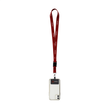 Logo trade promotional items picture of: Lanyard Sublimatie Buckle RPET 2 cm with Patch keycord