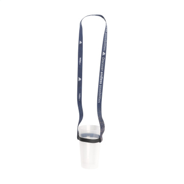 Logotrade advertising product image of: Lanyard Sublimation RPET 1.5 cm with Cup holder