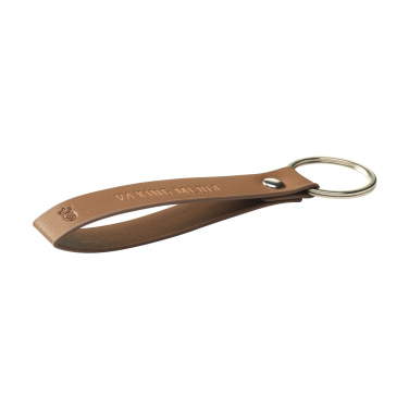 Logo trade promotional giveaways image of: Vegan Pineapple Leather Keyring