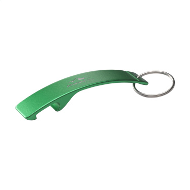 Logotrade promotional item picture of: Alu Opener GRS Recycled keyring