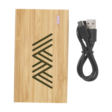 Logotrade business gift image of: Bamboo 4000 Powerbank external charger