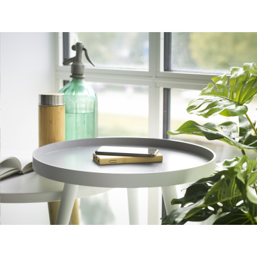 Logo trade promotional merchandise picture of: Bamboo 8000 Wireless Powerbank wireless charger
