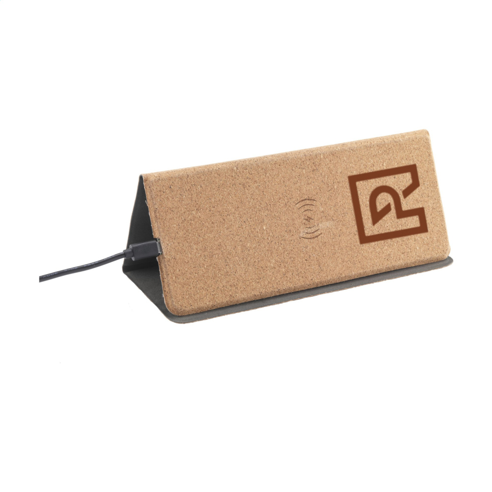 Logo trade promotional products picture of: Cork Wireless Charging Mousepad