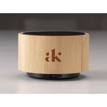 Logo trade promotional merchandise picture of: Wave Bamboo Wireless Speaker