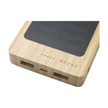 Logo trade advertising products picture of: Solar Powerbank 8000+ Wireless Charger