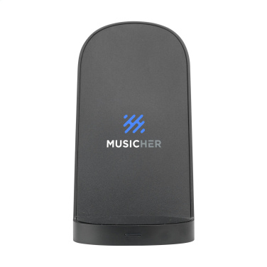 Logotrade corporate gift picture of: Triple-Up RCS Recycled ABS Wireless Charger Stand