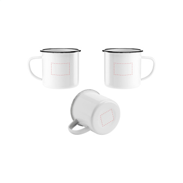 Logo trade promotional giveaway photo of: Retro Enamel Mug 350 ml