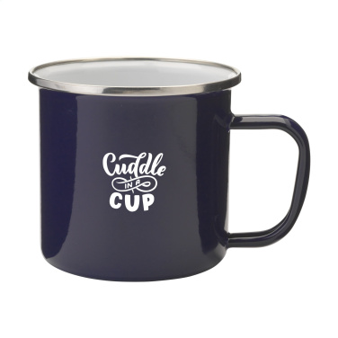 Logo trade business gifts image of: Retro Silver Enamel Mug 350 ml