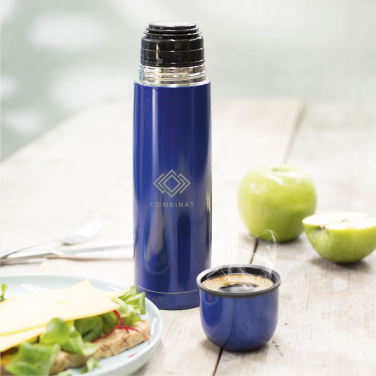 Logo trade business gift photo of: ThermoColour RCS Recycled Steel 500 ml thermo bottle
