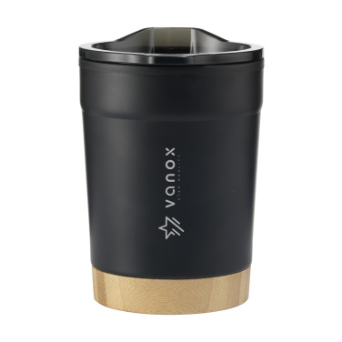 Logo trade promotional gifts image of: Kobe Bamboo RCS Recycled Steel 350 ml coffee cup