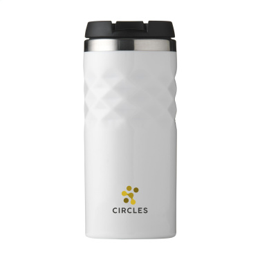 Logotrade corporate gift image of: Geometric Mug RCS Recycled Steel 280 ml thermo cup