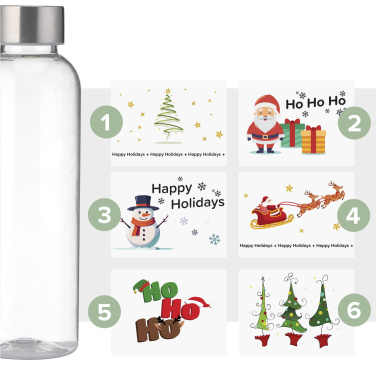 Logo trade business gift photo of: Senga GRS RPET Bottle 500 ml X-Mas