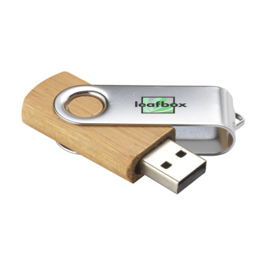 Logotrade promotional giveaways photo of: USB Twist Bamboo from stock 32 GB