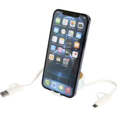 Logotrade advertising product picture of: Chechia 5-in-1 recycled plastic 100 cm retractable data sync and 45W fast charge cable