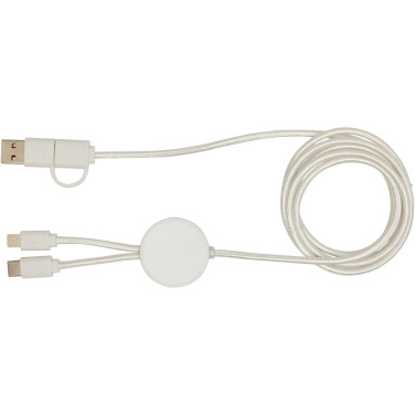 Logo trade promotional giveaways image of: Citala 5-in-1 recycled plastic 150 cm data sync and 27W fast charge cable