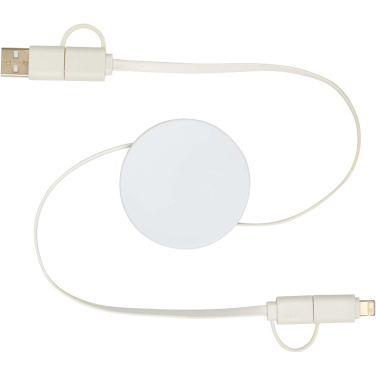 Logotrade business gifts photo of: Citala 5-in-1 recycled plastic 90 cm retractable data sync and 40W fast charge cable