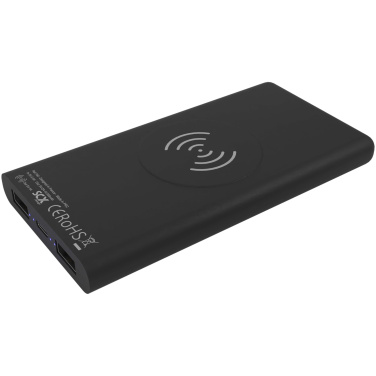 Logotrade corporate gift image of: SCX.design P40 10.000 mAh light-up wireless rubber power bank
