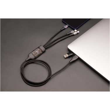 Logo trade business gifts image of: SCX.design C50 5-in-1 fast charging 100W/5A cable with digital display