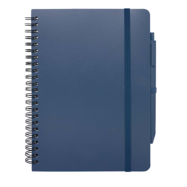 Logotrade advertising product image of: Thalaasa A5 ocean-bound hard cover notebook with ballpoint pen (black ink)