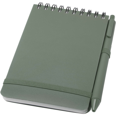 Logo trade promotional merchandise photo of: Thalaasa A6 hard cover ocean-bound notebook with ballpoint pen (black ink)