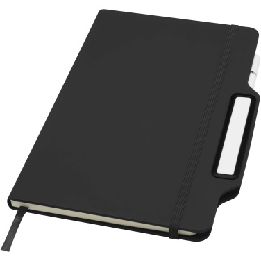 Logotrade promotional merchandise image of: Nexus A5 hard cover notebook with pen and pencil combo (black ink)