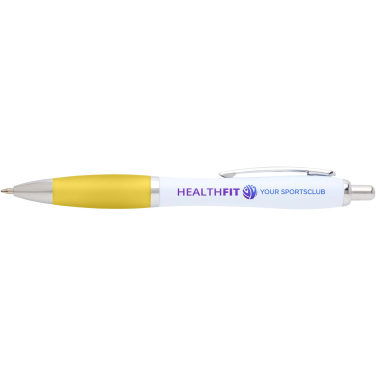 Logotrade promotional merchandise image of: Nash recycled plastic ballpoint pen (blue ink)