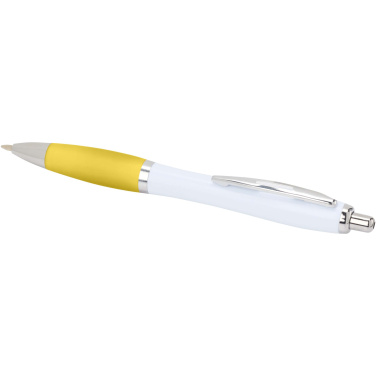 Logo trade promotional giveaway photo of: Nash recycled plastic ballpoint pen (blue ink)