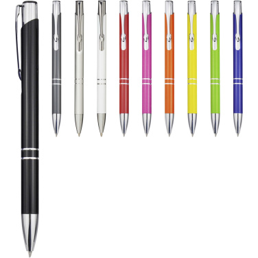 Logo trade promotional merchandise photo of: Moneta recycled aluminium ballpoint pen (blue ink)