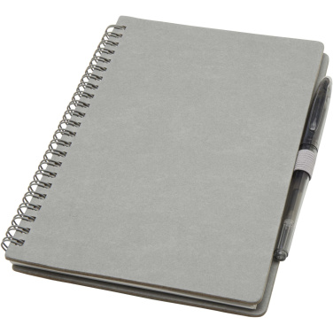 Logo trade business gifts image of: Slate reusable soft cover notebook and pen set (black ink)