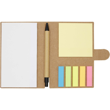 Logo trade business gift photo of: Swift sticky notes booklet with ballpoint pen (black ink)