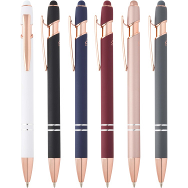 Logo trade promotional giveaways image of: Nanna ballpoint pen with rose gold finish (black ink)