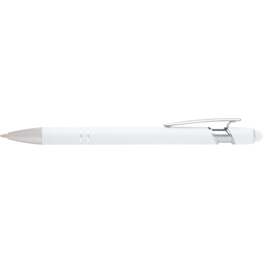 Logo trade business gift photo of: Kish ballpoint pen with silver finish (black ink)