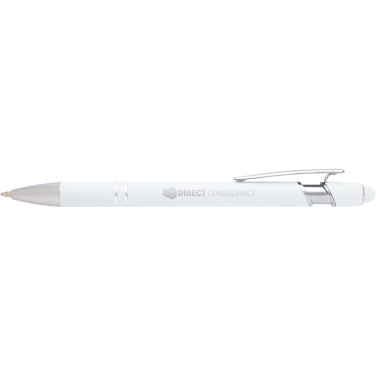 Logo trade promotional gifts picture of: Kish ballpoint pen with silver finish (black ink)