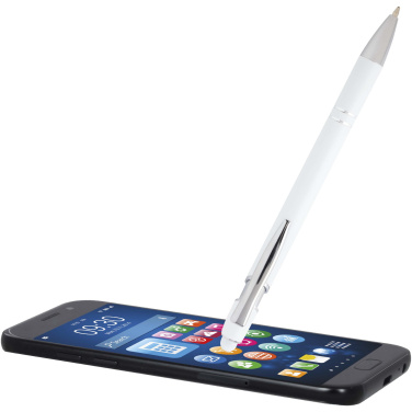 Logo trade promotional item photo of: Kish ballpoint pen with silver finish (black ink)