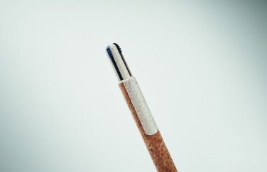 Logotrade corporate gift picture of: Cork 4-colour ink ball pen