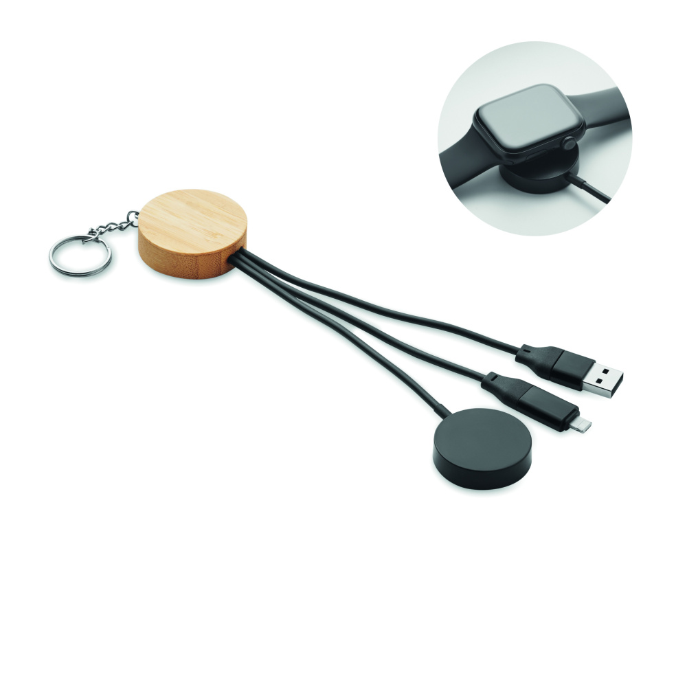 Logotrade promotional gift image of: Key ring with 4 in 1 60W cable