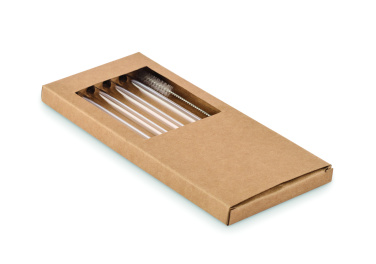 Logotrade promotional item picture of: 4 reusable glass straws