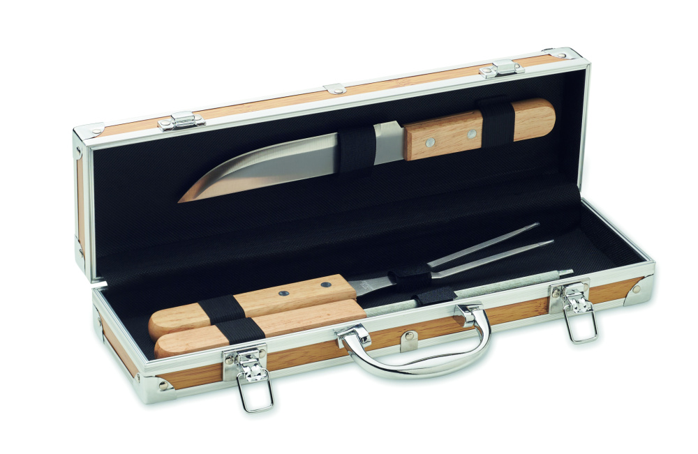Logo trade promotional merchandise image of: Stainless steel barbecue tools