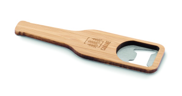 Logo trade business gifts image of: Bamboo bottle opener