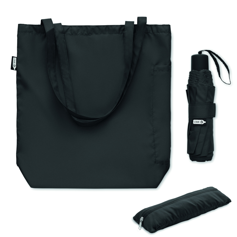 Logo trade promotional merchandise image of: 21 inch RPET umbrella set
