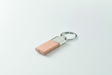 Logo trade promotional gift photo of: Key ring with rubber wood