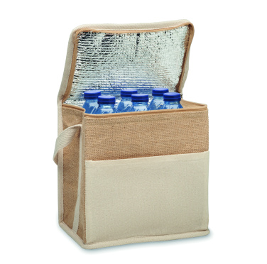 Logotrade business gifts photo of: Jute and canvas cooler bag 3L