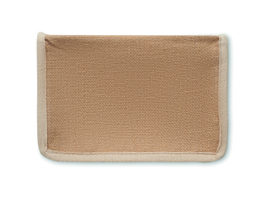Logo trade promotional merchandise photo of: Jute and canvas cooler bag 3L