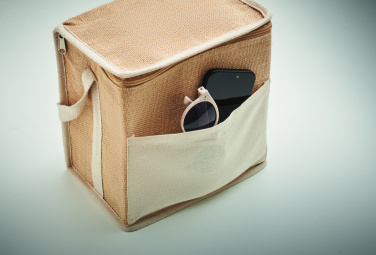 Logotrade promotional giveaways photo of: Jute and canvas cooler bag 3L