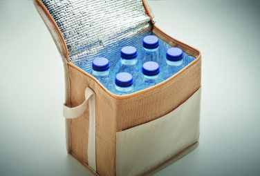 Logotrade corporate gifts photo of: Jute and canvas cooler bag 3L