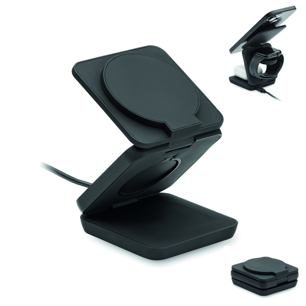 Logo trade promotional product photo of: 3in1 foldable charging station