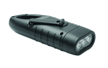 Logo trade business gift photo of: Solar torch with dynamo crank